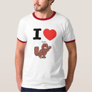 Camiseta Mim castor de Justin do coração