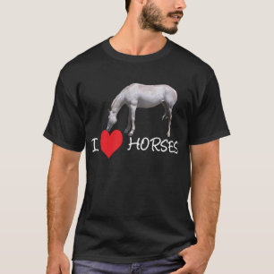 Camiseta Mim cavalos do coração (amor) - cavalo branco