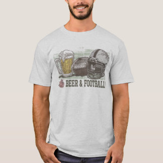 Camiseta Mim cerveja e futebol do coração