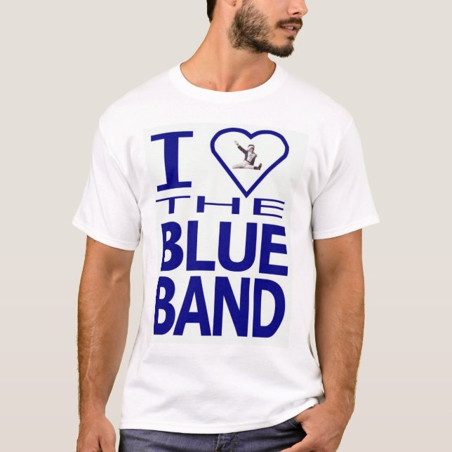 Camiseta Mim coração a banda azul (Frente)