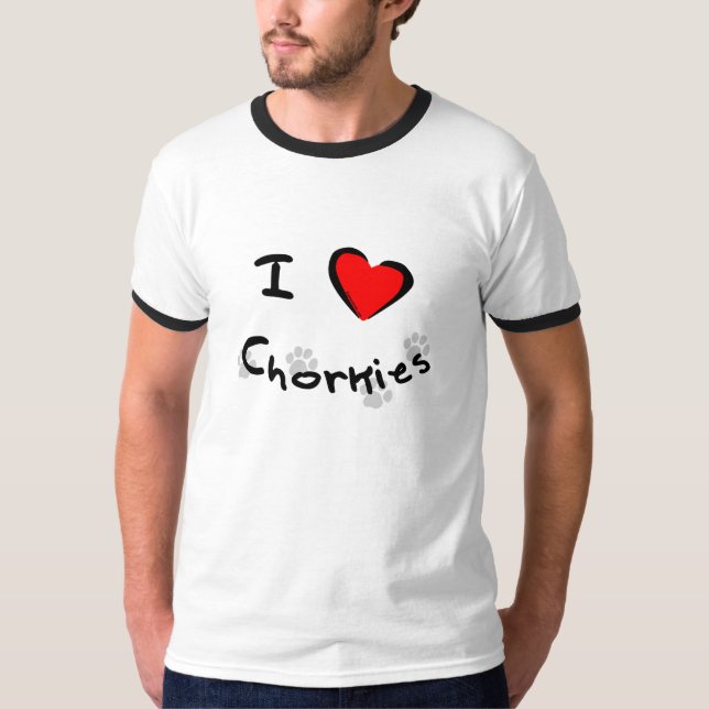 Camiseta Mim coração - amor Chorkies (Frente)