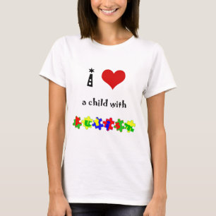 Camiseta Mim coração (amor) uma criança com autismo