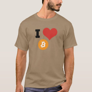 Camiseta Mim coração Bitcoin