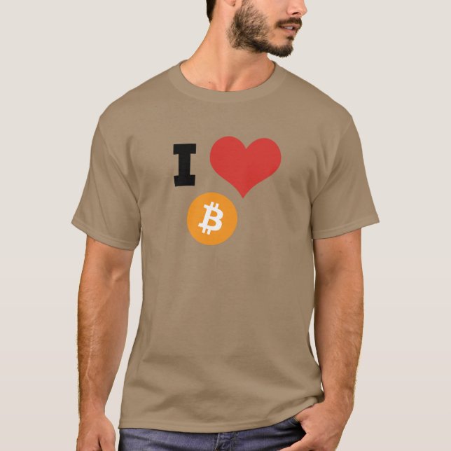 Camiseta Mim coração Bitcoin (Frente)