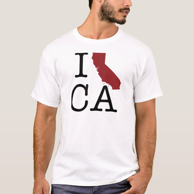 Camiseta Mim coração Califórnia (Frente)
