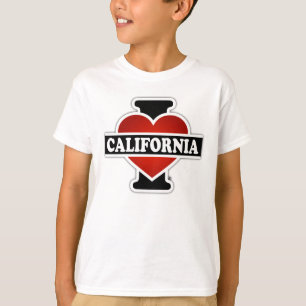 Camiseta Mim coração Califórnia