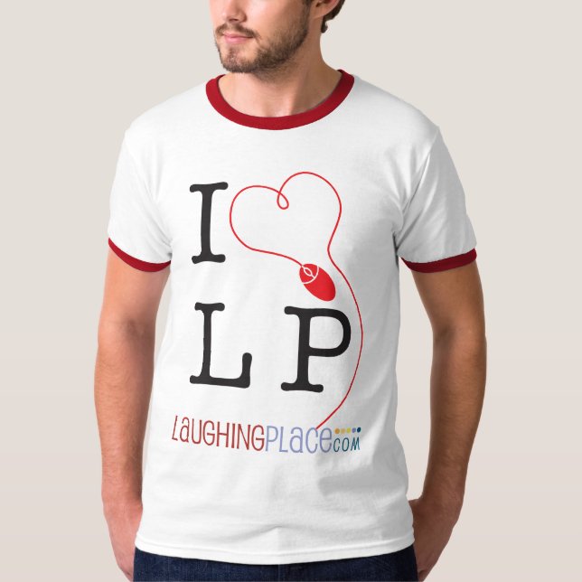 Camiseta Mim (coração) design da parte dianteira de LP (Frente)