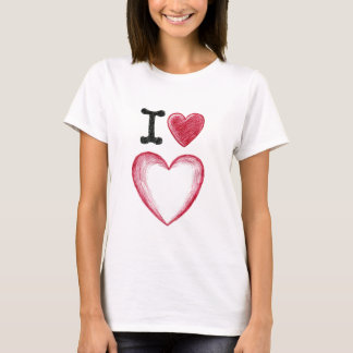 Camiseta Mim coração do coração (a.k.a. Eu amo o amor)
