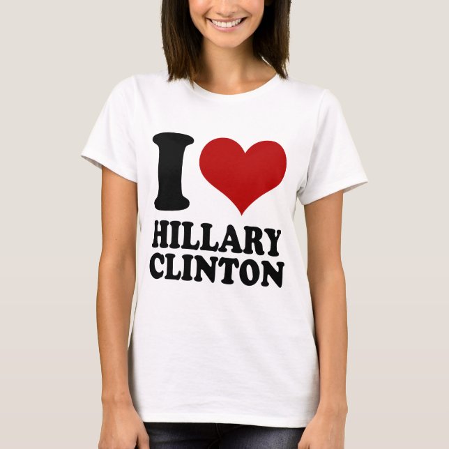 Camiseta Mim coração Hillary Clinton (Frente)