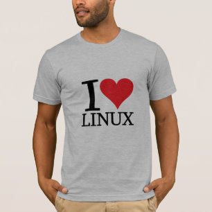 Camiseta Mim coração Linux