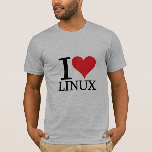Camiseta Mim coração Linux (Frente)
