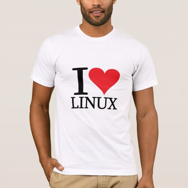 Camiseta Mim coração Linux (Frente)