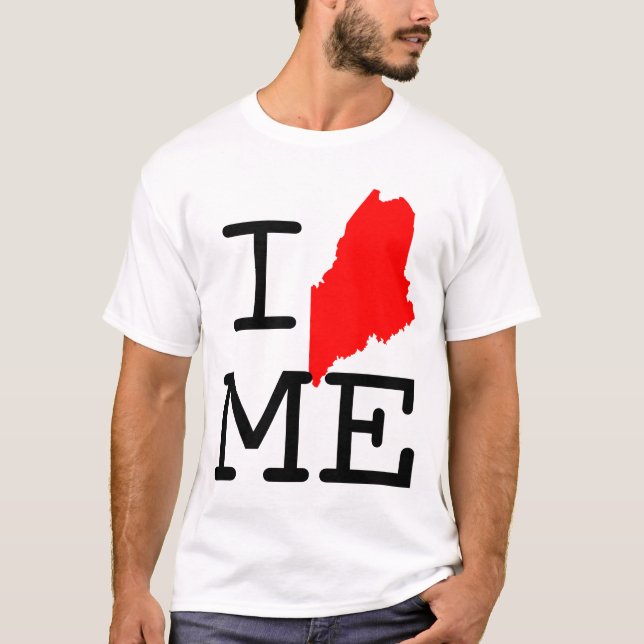 Camiseta Mim coração Maine T (Frente)