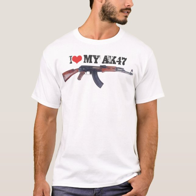 Camiseta Mim coração meu AK47 (Frente)