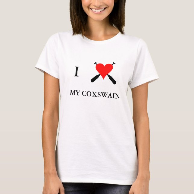 Camiseta Mim coração meu coxswain (Frente)