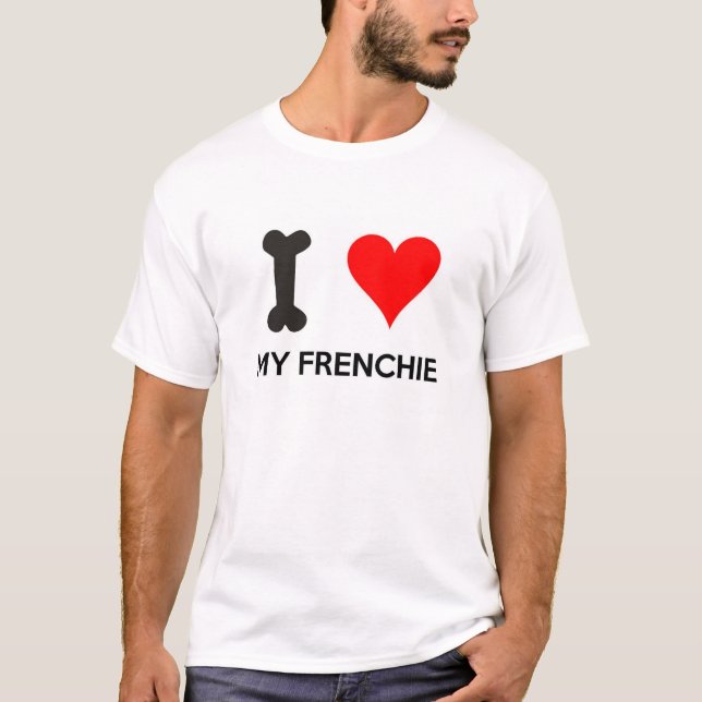 Camiseta Mim coração meu Frenchie (Frente)