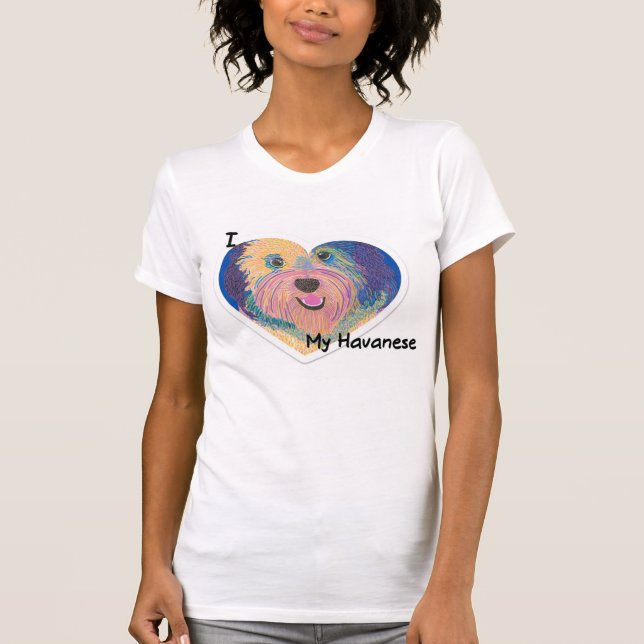 Camiseta Mim coração meu Havanese (Frente)
