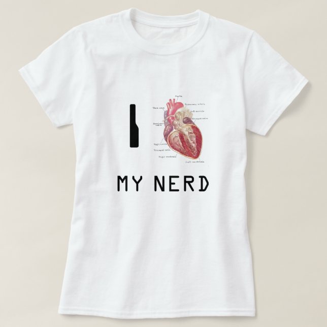 Camiseta Mim coração meu nerd (Frente do Design)