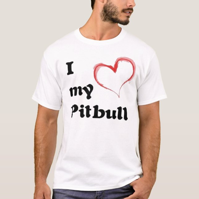 Camiseta mim coração meu pitbull (Frente)