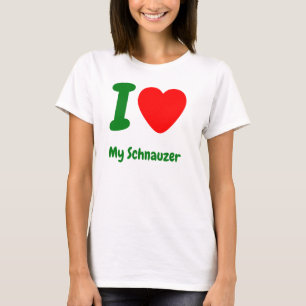 Camiseta Mim coração meu Schnauzer
