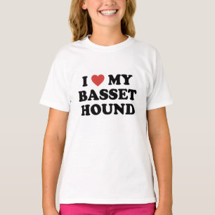 Camiseta Mim coração meu t-shirt de Basset Hound
