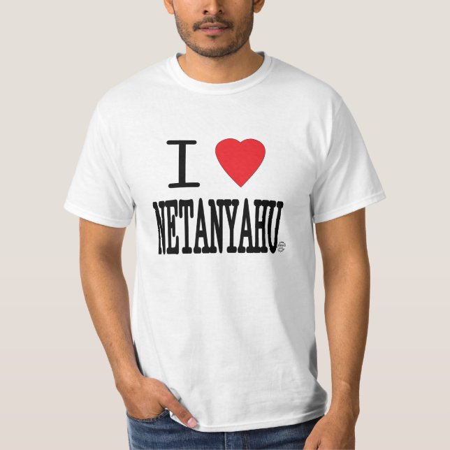 Camiseta Mim coração Netanyahu (Frente)