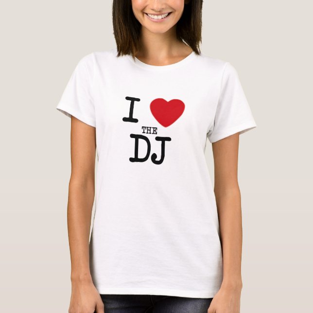 Camiseta Mim coração o T das mulheres do DJ (Frente)