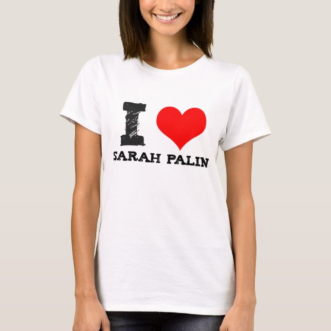 Camiseta Mim coração Sarah Palin (Frente)