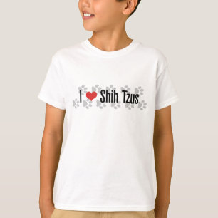 Camiseta Mim (coração) Shih Tzus