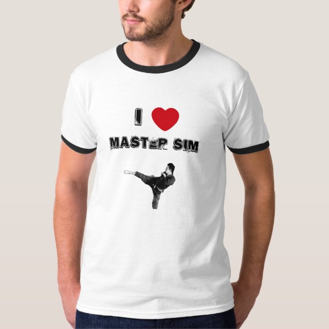 Camiseta Mim coração Sim mestre (Frente)