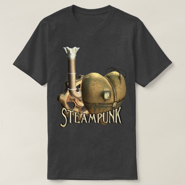 Camiseta Mim coração Steampunk (Frente do Design)