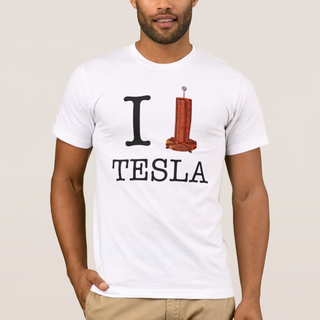 Camiseta Mim (coração) t-shirt da bobina de Tesla (Frente)