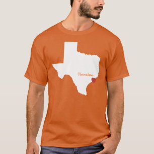 Camiseta Mim coração Texas - cidade customizável