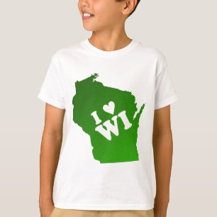 Camiseta Mim coração Wisconsin
