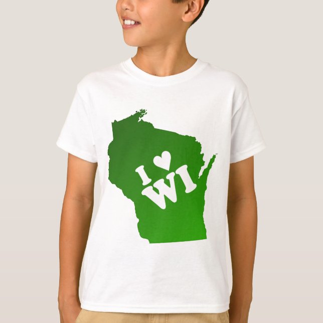 Camiseta Mim coração Wisconsin (Frente)