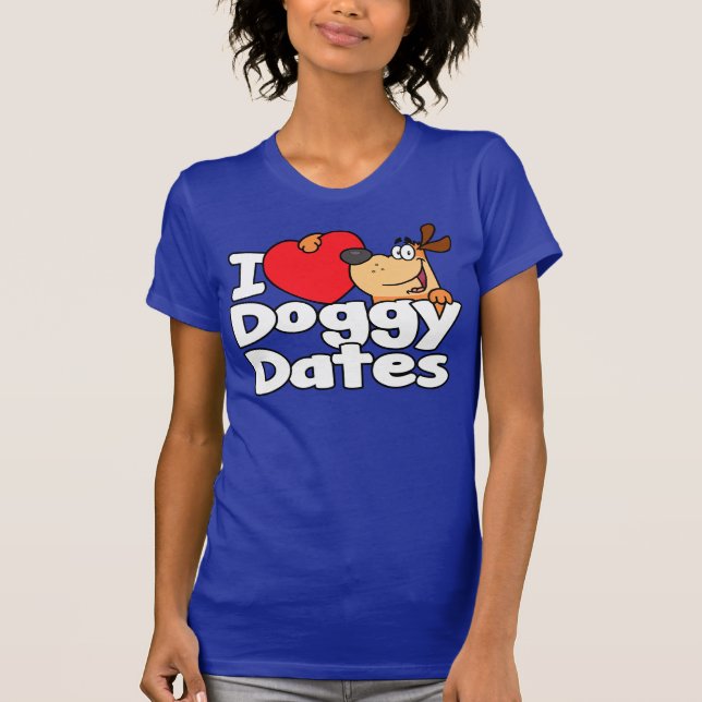 Camiseta Mim datas do Doggy do coração (Frente)