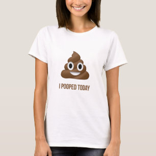 Camiseta Mim de Pooped Emoticon engraçado hoje
