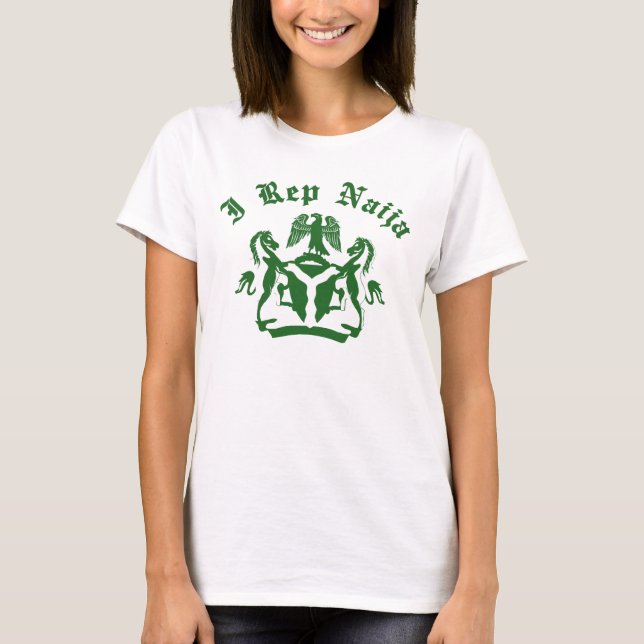 Camiseta Mim design do representante Naija com brasão (Frente)