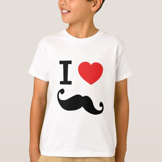 Camiseta Mim do coração Moustache twirly (Frente)