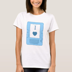Camiseta mim ebooks do coração (azuis)