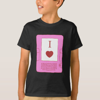 Camiseta mim ebooks do coração (rosa)