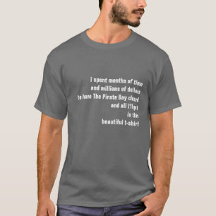 Camiseta Mim fechado o t-shirt bonito da baía do pirata