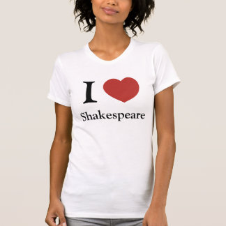 Camiseta Mim fêmea de Shakespeare do coração