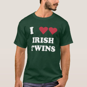 CAMISETA MIM GÊMEOS IRLANDESES DO "CORAÇÃO"