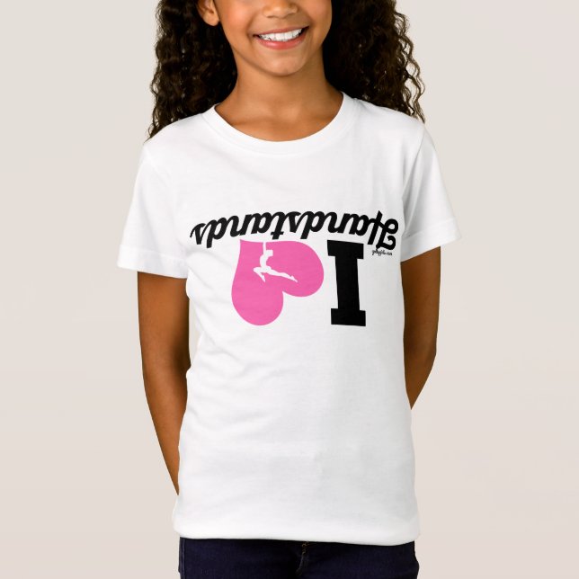 Camiseta MIM Handstands do CORAÇÃO - ginástica (Frente)