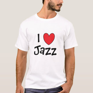 Camiseta Mim homens do jazz do coração
