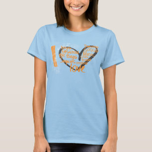 Camiseta Mim laranja dos grafites do coração