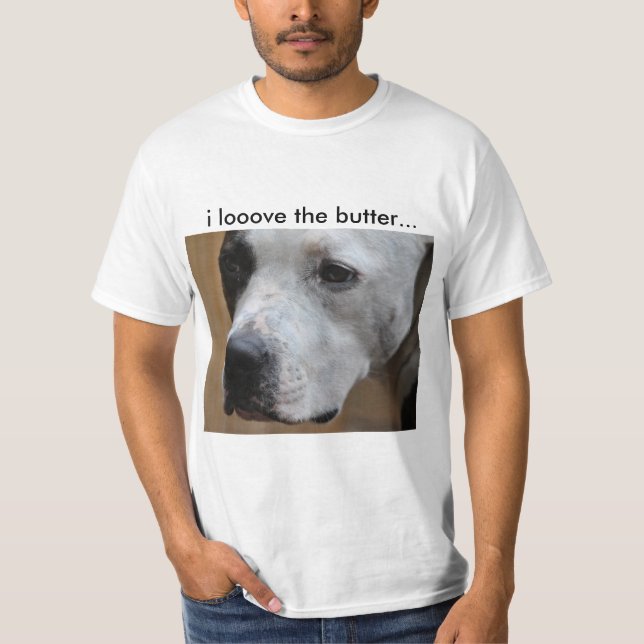 Camiseta mim looove a manteiga… (Frente)