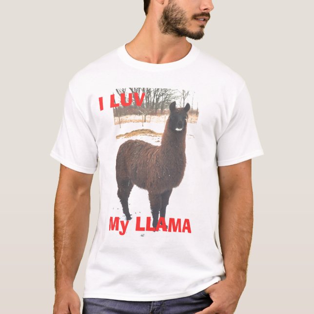 Camiseta Mim LUV meu LAMA (Frente)