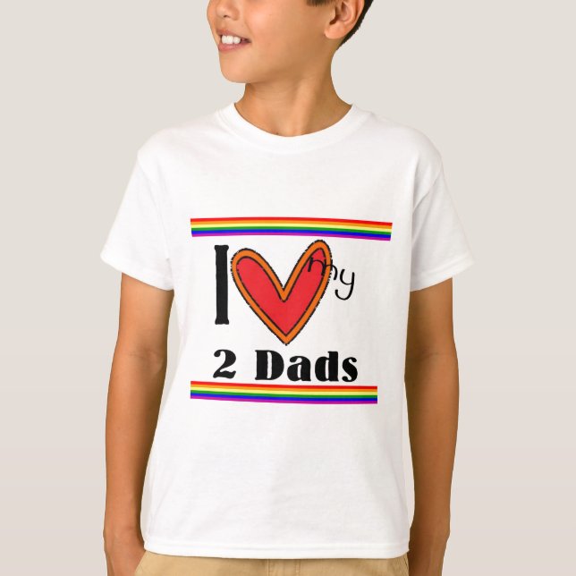 Camiseta Mim luv meus 2 pais (Frente)